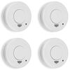 Smartwares Rauchmelder 4 Stk. 10x10x3,5 cm Wei&szlig;