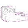 vidaXL Boxspringbett mit Matratze mit LED Creme 160 x 200 cm Stoff