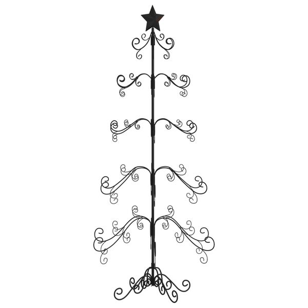 vidaXL Metall-Weihnachtsbaum f&uuml;r Dekorationen Schwarz 150 cm