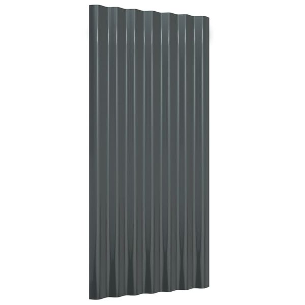 vidaXL Dachpaneele 12 Stk Verzinkter Stahl Anthrazit 80x36 cm