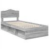 vidaXL Bettrahmen Graues Sonoma 75 x 190 cm Massives Kiefernholz