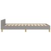 vidaXL Bettgestell ohne Matratze Hellgrau 100x200 cm Stoff