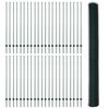 vidaXL Zaun mit Pfosten Gr&uuml;n 1,5 x 100 m Stahl und PVC