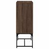 vidaXL Beistellschrank mit Glast&uuml;ren Braun Eichen-Optik 69x37x100 cm