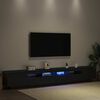 vidaXL TV-Schrankset 3 pcs Schwarz 260 x 35 x 40 cm Holzwerkstoff