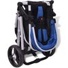 vidaXL 3-in-1 Kinderwagen Aluminium Blau und Schwarz