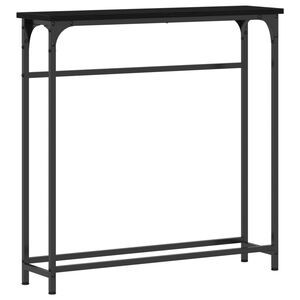 vidaXL Konsolentisch Schwarz Eichen-Optik 75 x 19,5 x 75 cm