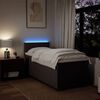 vidaXL Boxspringbett mit Matratze Dunkelbraun 90x190 cm Stoff
