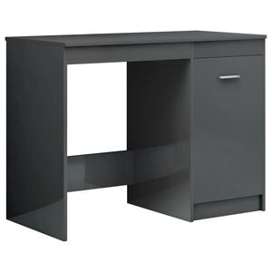 vidaXL Schreibtisch Hochglanz-Grau 100x50x76 cm Holzwerkstoff