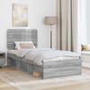 vidaXL Bettrahmen Graues Sonoma 90 x 200 cm Massives Kiefernholz