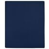 vidaXL Spannbettlaken 2 Stk. Jersey Marineblau 180x200 cm Baumwolle