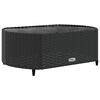 vidaXL 7-tlg. Garten-Sofagarnitur mit Kissen Schwarz Poly Rattan