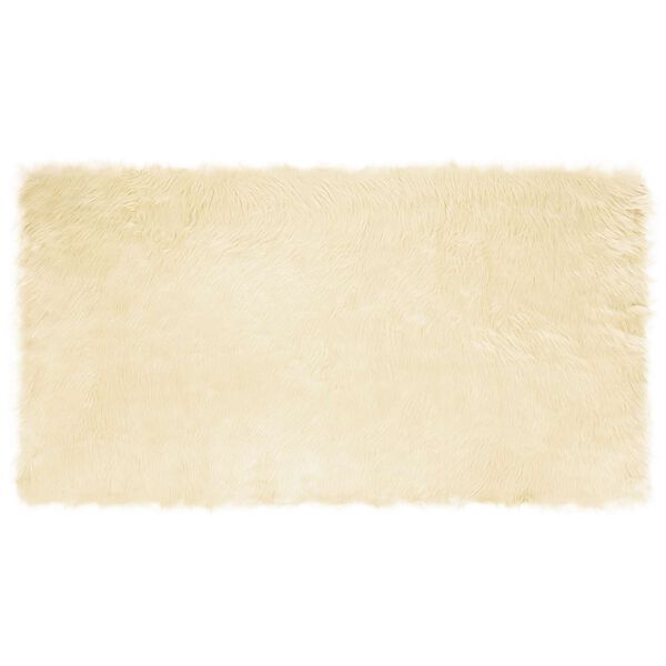 vidaXL Kunstschaffell Teppich Tafalla Creme 80 x 150 cm Polyester