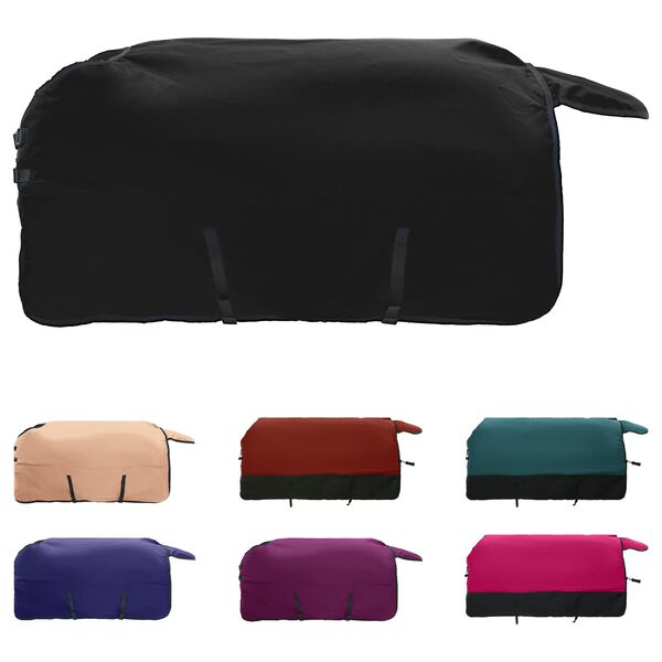 vidaXL Pferdedecke Dunkelgr&uuml;n und Schwarz 105 cm Polyester