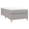 vidaXL Boxspringbett mit Matratze Hellgrau 90x200 cm Stoff
