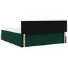 vidaXL Ottoman-Bett mit Matratzen Dunkelgr&uuml;n 200x200 cm Samt