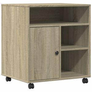 vidaXL Druckerst&auml;nder mit Rollen Sonoma-Eiche 60x50x67 cm