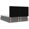 vidaXL Bett mit LED-Lichtleisten Dunkelgrau 180 x 200 cm Stoff