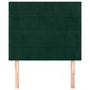 vidaXL Kopfteil Dunkelgr&uuml;n 100x5x118/128 cm Samt