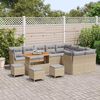 vidaXL Gartensofa-set 13 pcs Beige Poly-Rattan