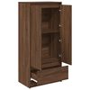 vidaXL Schrank mit Schublade Braun Eichen-Optik 55,5x34x119,5 cm