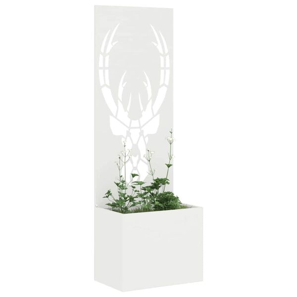 vidaXL Garten Sichtschutz-Leinwand Tiermuster Wei&szlig; 50 x 140 cm