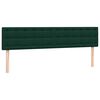 vidaXL Boxspringbett mit Matratze & LED Dunkelgr&uuml;n 180x220 cm Samt