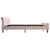 vidaXL Bettgestell Rosa Samt 200 x 200 cm