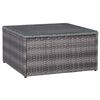 vidaXL 7-tlg. Garten-Lounge-Set mit Kissen Poly Rattan Grau