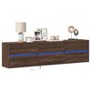 vidaXL TV-Wandschrank mit LED Braun Eichen-Optik 180x31x45 cm