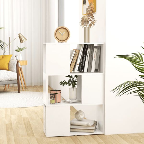 vidaXL B&uuml;cherregal Raumteiler Wei&szlig; 60x24x94 cm Holzwerkstoff