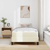 vidaXL Bettrahmen mit Matratze Creme 90 x 200 cm Stoff