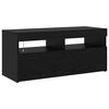 vidaXL TV-Schr&auml;nk 2 pcs Schwarz Eichen-Optik 210 x 35 x 40 cm