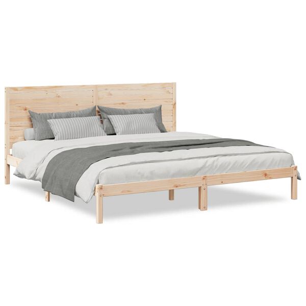 vidaXL Massivholzbett Extra Lang ohne Matratze 180x220 cm