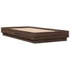 vidaXL Bettgestell ohne Matratze Braun Eiche 90x190 cm Holzwerkstoff