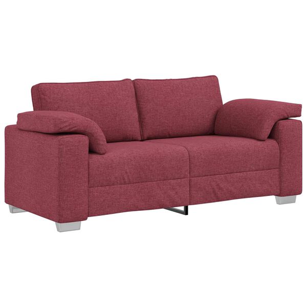 vidaXL Sofa 140cm Weinrot Stoff