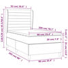 vidaXL Boxspringbett mit Matratze Schwarz 90x200 cm Stoff