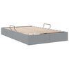 vidaXL Aufbewahrungsbett mit Kopfteil Hellgrau 120 x 200 cm Stoff