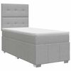 vidaXL Boxspringbett mit Matratze Hellgrau 90 x 200 cm Stoff