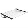 vidaXL T&uuml;rvordach Schwarz und Transparent 122x90 cm Polycarbonat