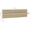 vidaXL Wandregale 4 Stk. Sonoma-Eiche 60x11,5x18 cm Holzwerkstoff