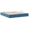 vidaXL Aufbewahrungsbett mit Matratze Dunkelblau 160 x 200 cm Samt
