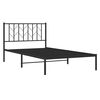 vidaXL Bettgestell mit Kopfteil Metall Schwarz 107x203 cm
