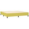 vidaXL Boxspringbett mit Matratze & LED Gr&uuml;n 200x200 cm Stoff