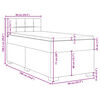 vidaXL Boxspringbett mit Matratze Dunkelbraun 90x190 cm Stoff