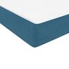 vidaXL Boxspringbett mit Matratze Dunkelblau 140x210 cm Samt