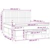 vidaXL Boxspringbett mit Matratze Hellgrau 160x200 cm Stoff