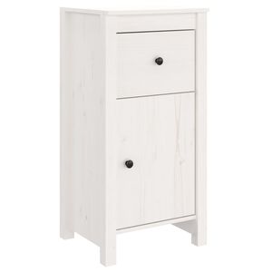 vidaXL Sideboard Wei&szlig; 40x35x80 cm Massivholz Kiefer