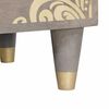 vidaXL Nachttisch 2 pcs Grau 40 x 33 x 46 cm Massivholz Mango