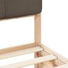 vidaXL Bettgestell mit gepolstertem Kopfteil Taupe 90 x 190 cm